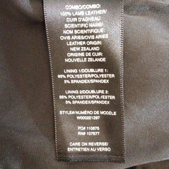 Alice + Olivia Jacket Sz SP Black LAMB LEATHER TRIM Puff Quilted Blazer Regency - Picture 14 of 16